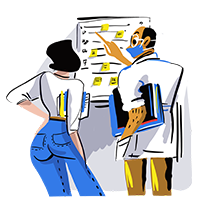 Plane Arbeitsschichten, verteile sie schnell an deinen Team